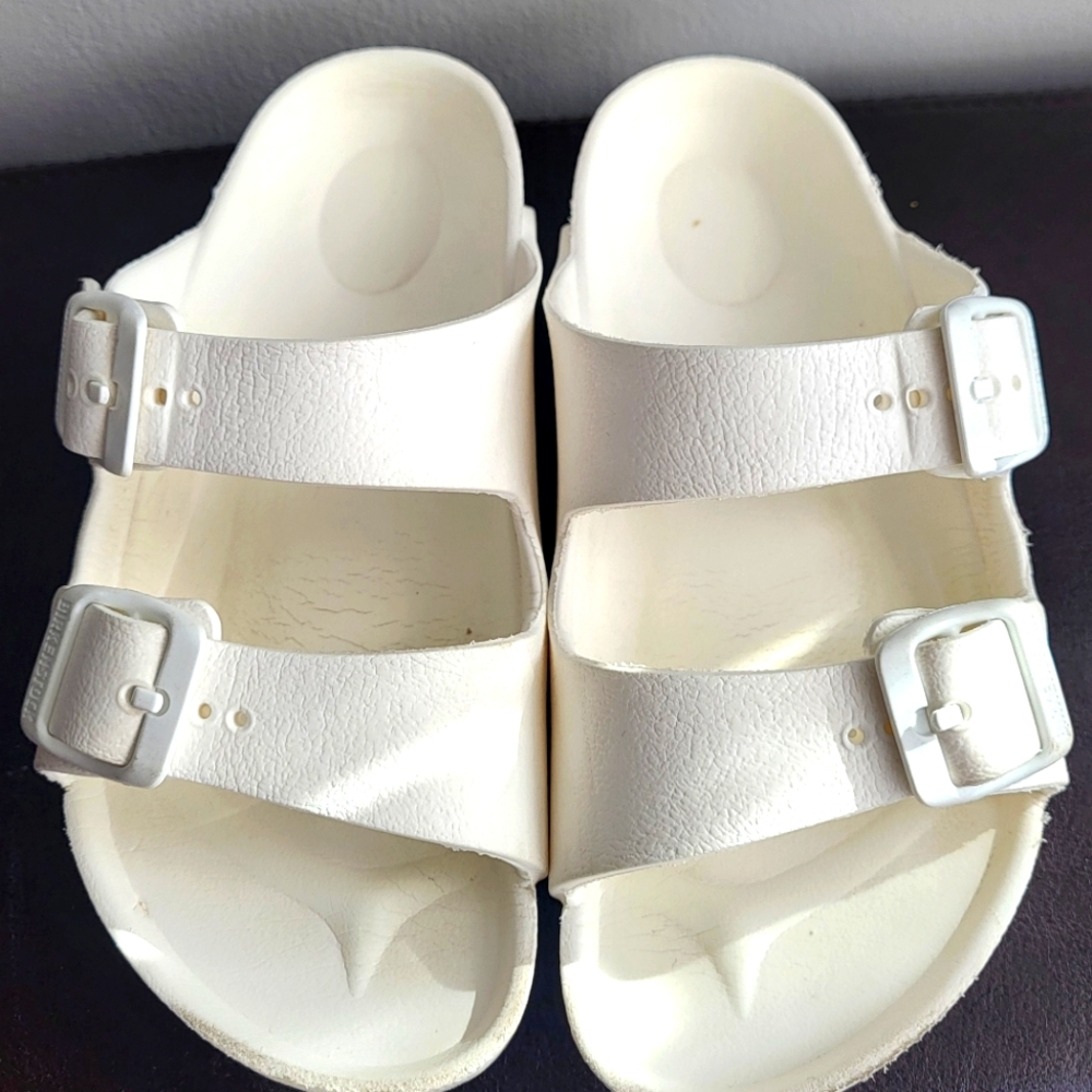 Birkenstock white kids sandals